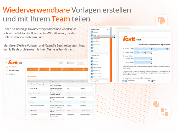 Wiederverwendbare PDF-Vorlagen