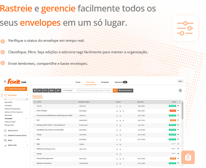 Rastreamento completo de documentos