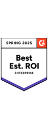 G2 Awards:Best Estimated ROI for Enterprise