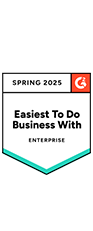 G2 Awards:Easiest To Do Business With Enterprise