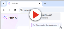 Summarize and Extract Content at ai.Foxit.com